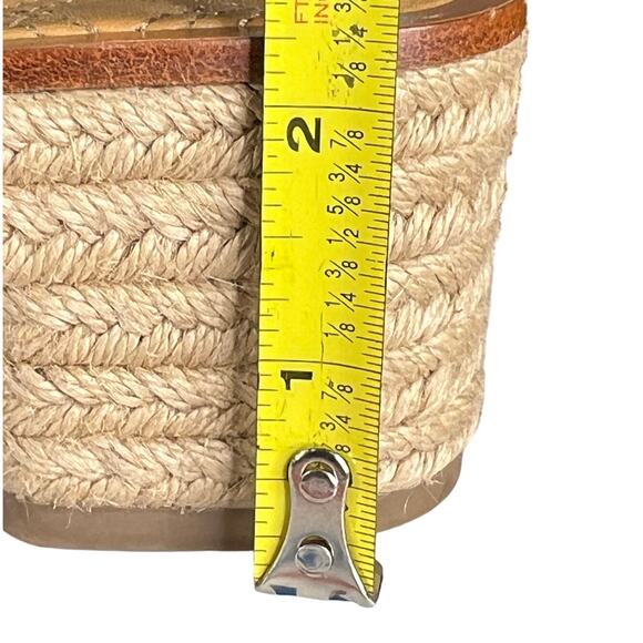 Tory Burch Women’s Fleming Tan Leather Espadrille Slide Sandal Size US 6.5 - Picture 11 of 11